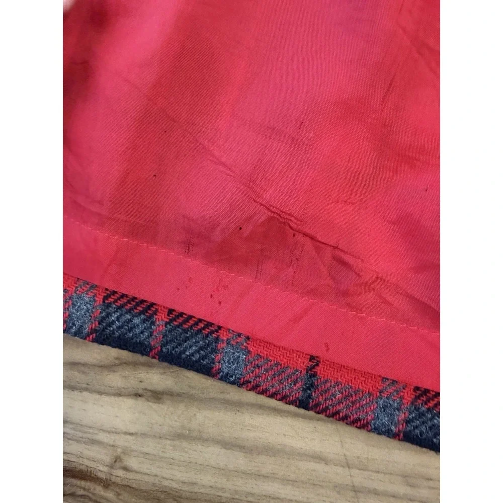 Lizsport Y2k Preppy Academia Plaid Wool Blend Skirt Schoolgirl Sz 6 Lined Tartan